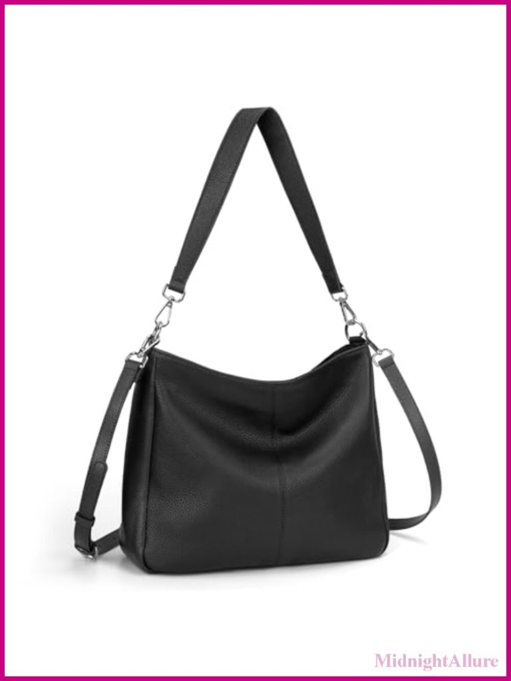 Soft Genuine Leather Hobo Bag Crossbody Shoulder Purse for Women